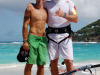 Arnaud Daniel, the event organizer and Björn at the beach  ©Chrystéle Escure 2013, St.Barth Cup 2013