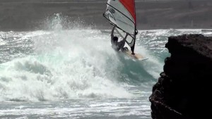 Mikey Clancy in waves in Puerto Lajas
