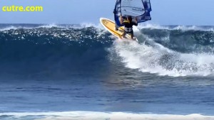 Philip rides waves on the North Shore Gran Canaria's