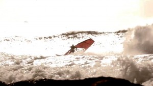 Wave windsurfing in Lista, Norway