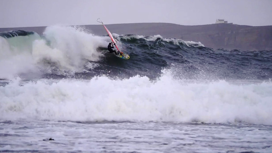 Ross with a cutback on a big thick wave
