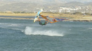 Windsurfing in Naxos at Laguna Beachpark
