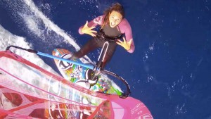 Lizzie Baillie windsurfing at Dahab