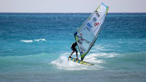 Adrien Bosson at Milos Beach (Pic: EFPT 2015)