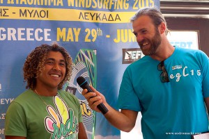 Hugo de Sousa interviewed by race director Tom Hartmann (Pic: EFPT)