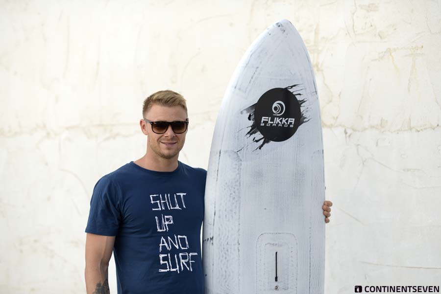 Kenneth Danielsen with his new board