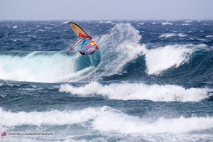 Philip Köster with a big frontside wave 360 (Pic:Carter/PWA)