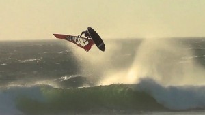 Straps, waves and a lot of wind allow Balz to go big.