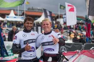 The winners Amado Vrieswijk and Gollito Estredo - PWA Windsurf World Cup Sylt 2016