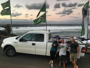 Sam Bittner, Cesare Cantagalli and Richard Page in Maui during the 2016 NoveNove Aloha Classic