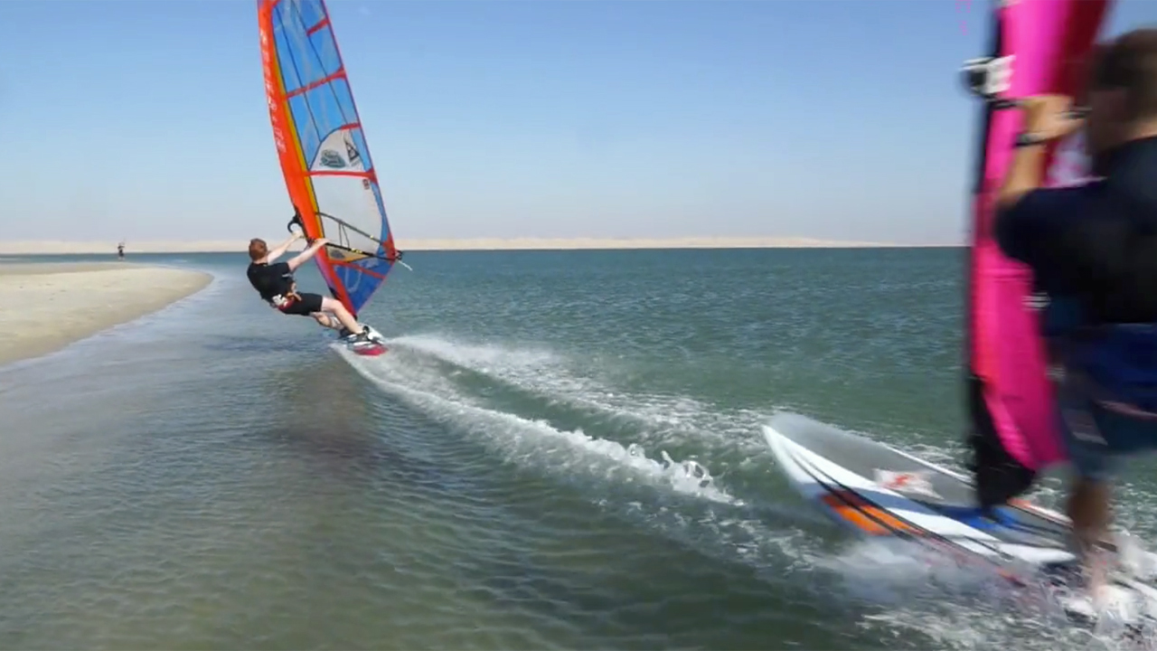 Marin David with freestyle action in Dakhla 2016