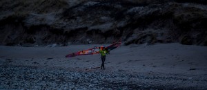 Lars Petersen walks along the dark Danish beach (Photo: Mark Wengler)