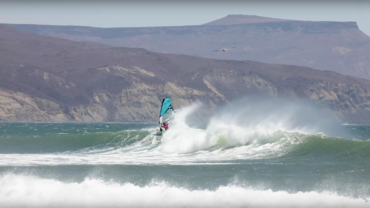 Sarah Hauser rips waves in Baja California