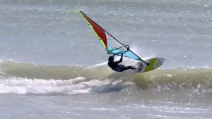 Alessio Botteri rides waves in Zarate, Peru