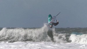 Balz Mueller in waves in Sylt in 2018