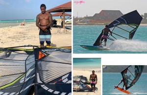 Taty Frans is testing his new sails