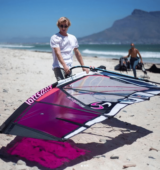French wave windsurfer Alex Grand-Guillot on Loft Sails in 2022